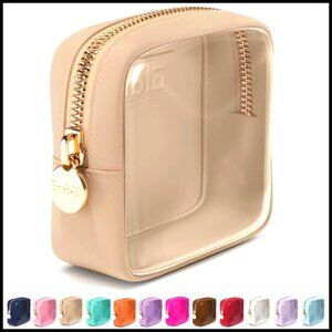 Clear Small Waterproof Nylon Makeup Bag Travel Toiletry Pouch